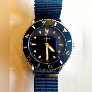 Brand new VAER watch. Blue canvas strap.